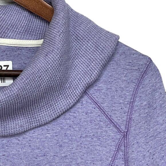 T by Talbots Sweater Women Size M Blue Pullover Cowl Neck Cotton Long Sleeves - Picture 4 of 14